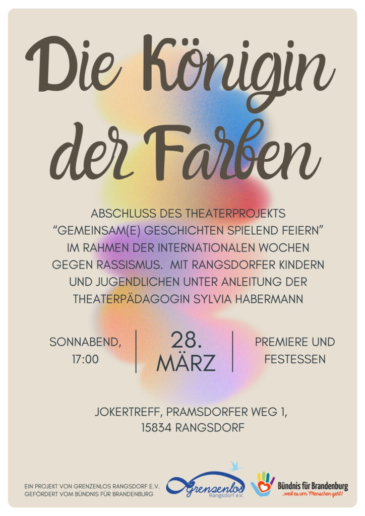 Premiere und Festessen Theaterstück "Die Königin der Farben"